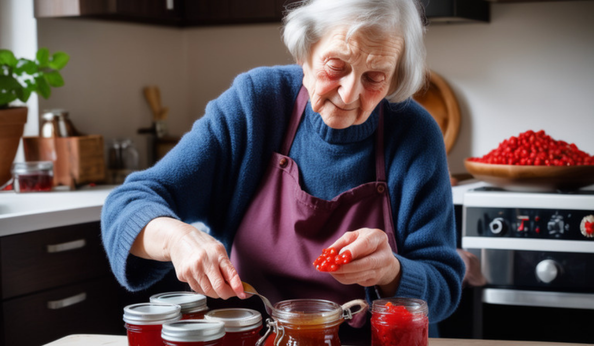 Großmutter nutzt Hagebutten Rezepte für Marmelade